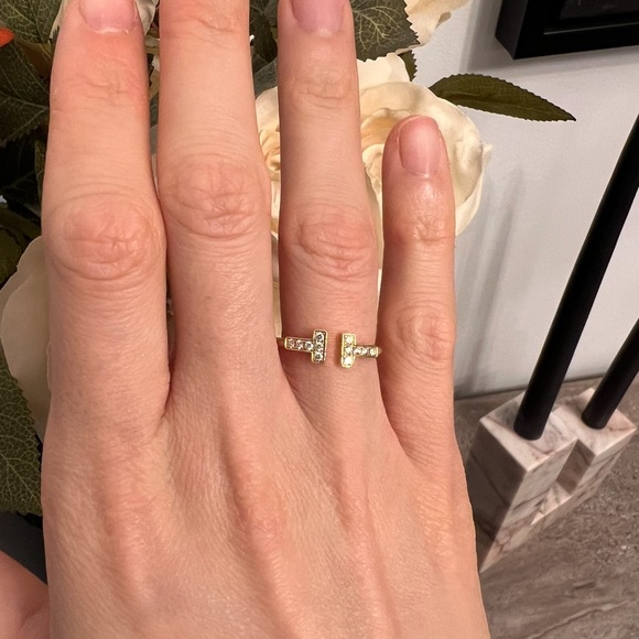 Tiffany T Diamond Wire Ring 18k Gold size 6 - Picture 3 of 3